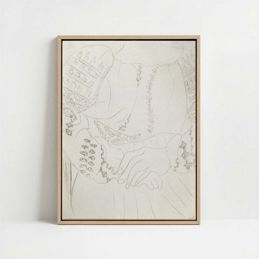 Framed Canvas - Framed canvas in oak color frame