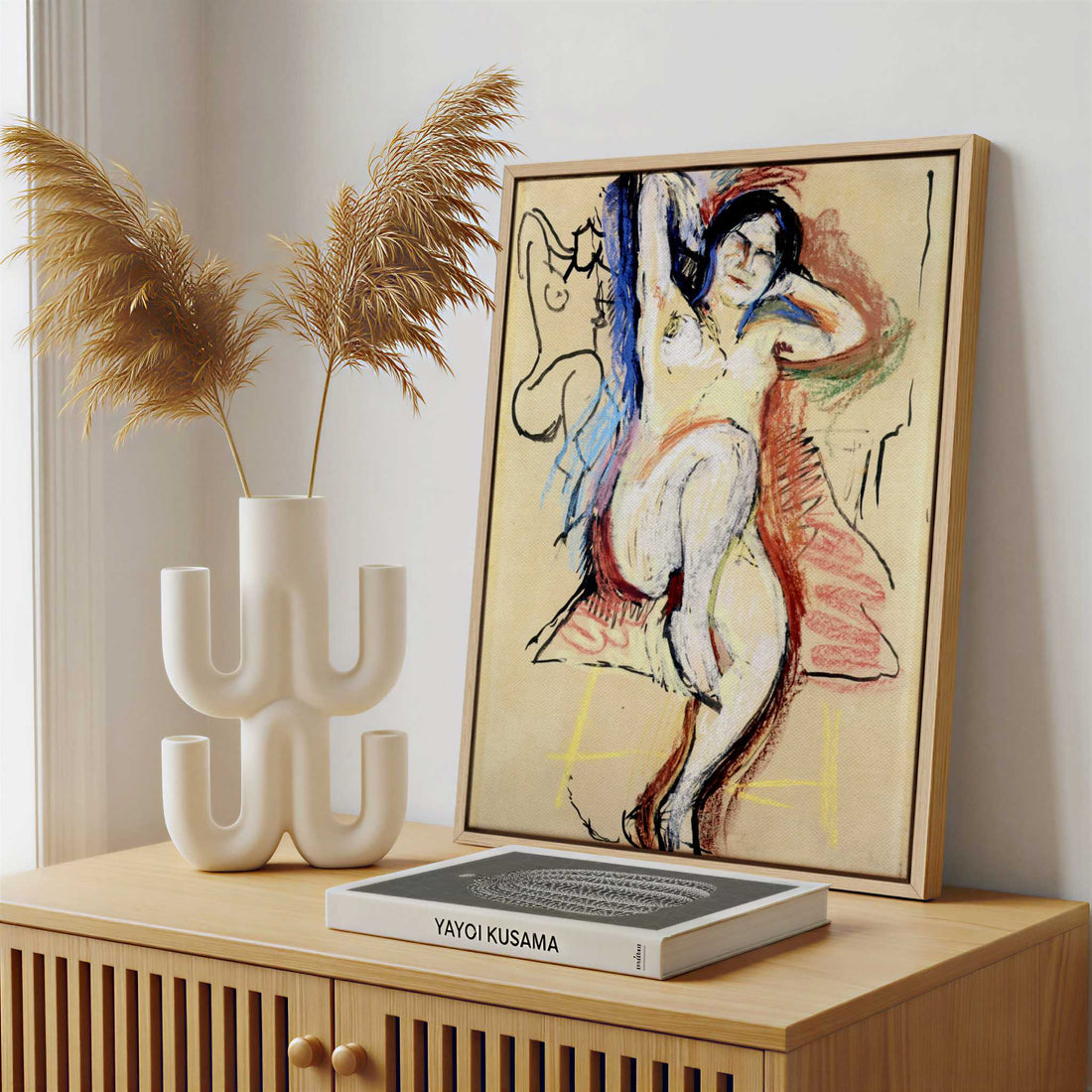 Framed Canvas - Framed canvas in a stylish interior setting
