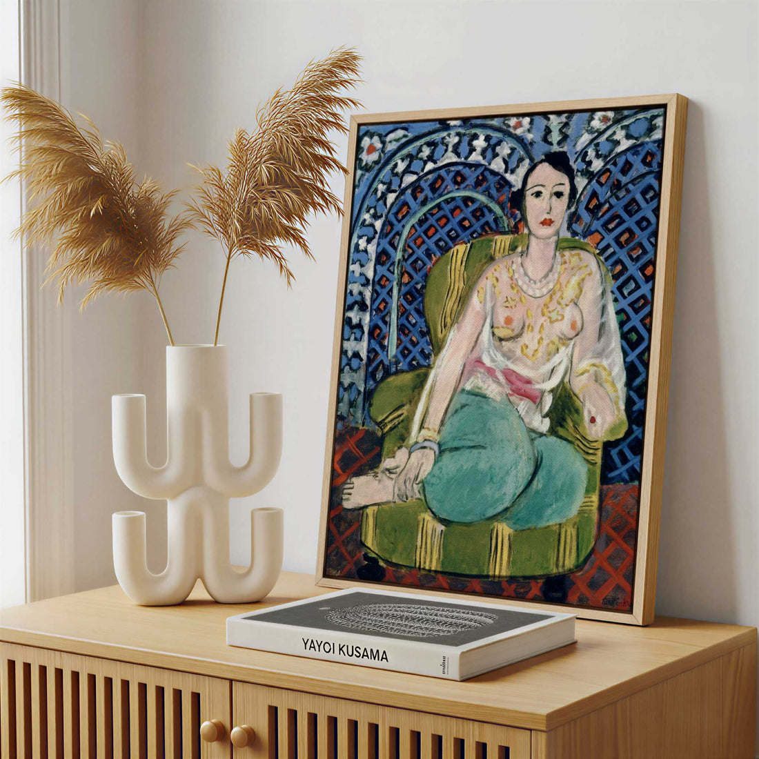 Framed Canvas - Framed canvas in a stylish interior setting