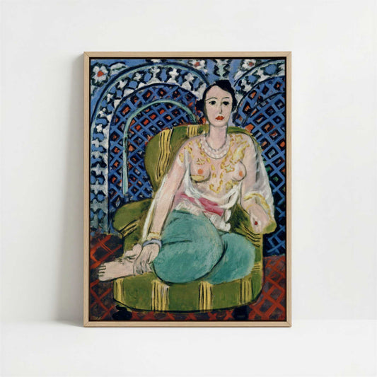 Framed Canvas - Framed canvas in oak color frame