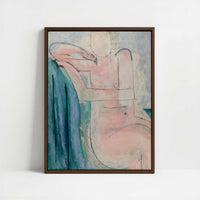 Framed Canvas - Framed canvas in dark wood color frame