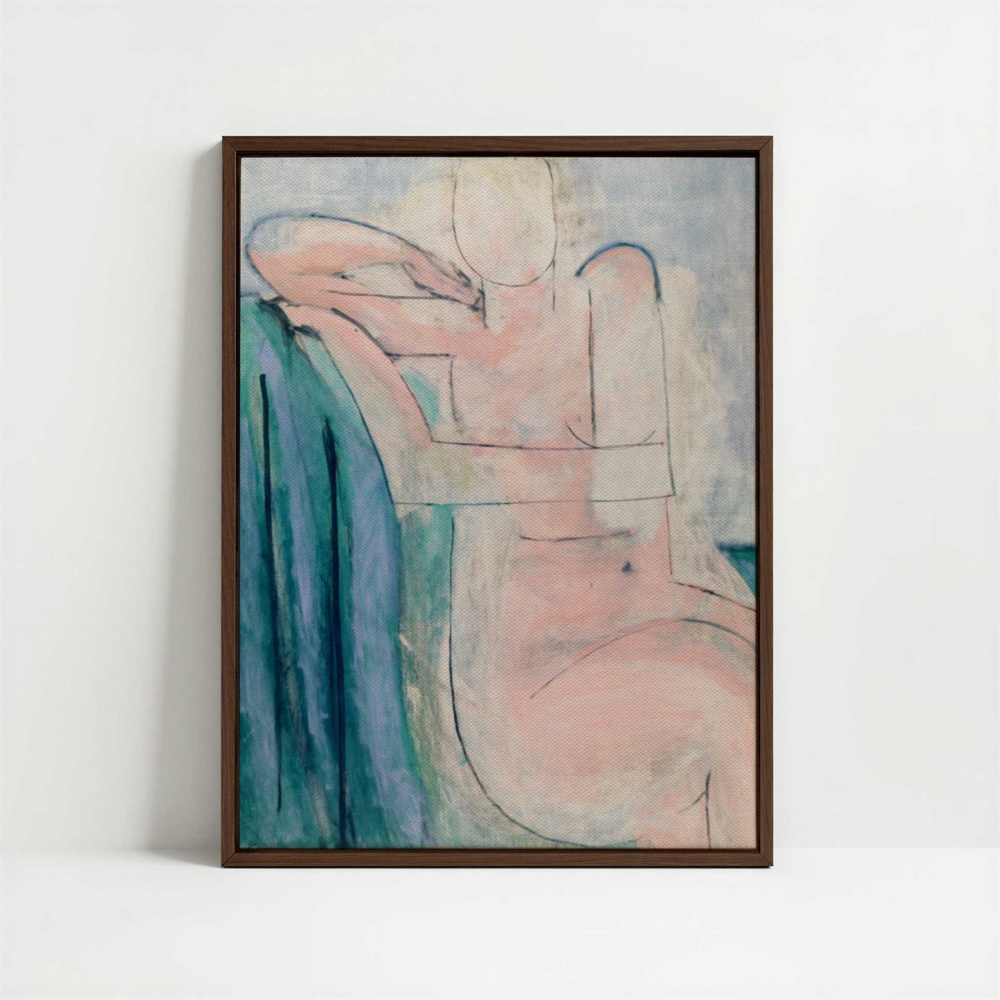 Framed Canvas - Framed canvas in dark wood color frame
