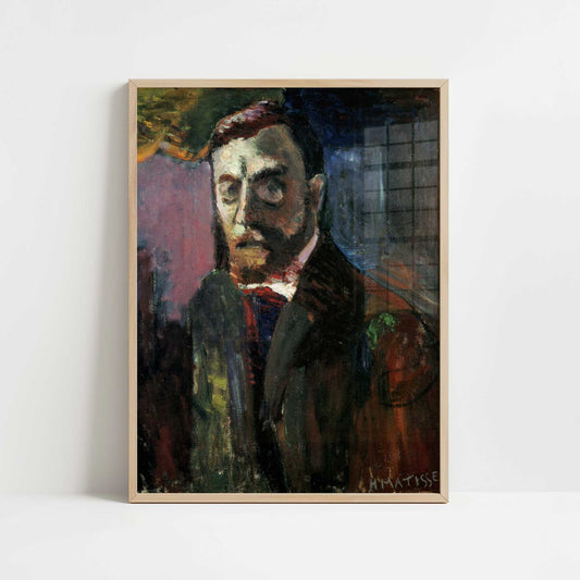 Self-portrait (1900) by Henri Matisse – Art Print - Art print in oak frame