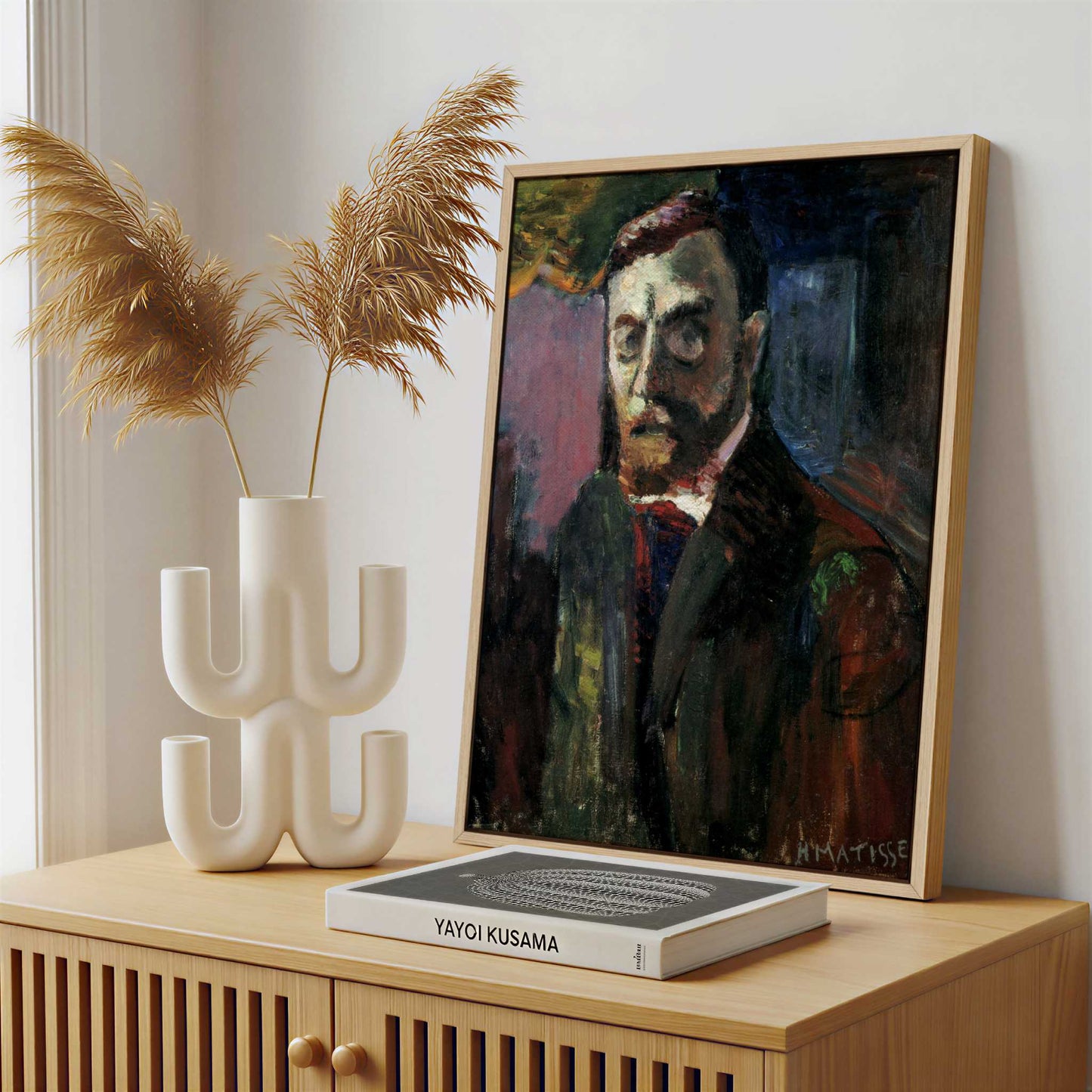 Framed Canvas - Framed canvas in a stylish interior setting