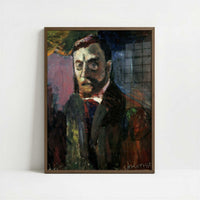 Self-portrait (1900) by Henri Matisse – Art Print - Art print in dark wood frame