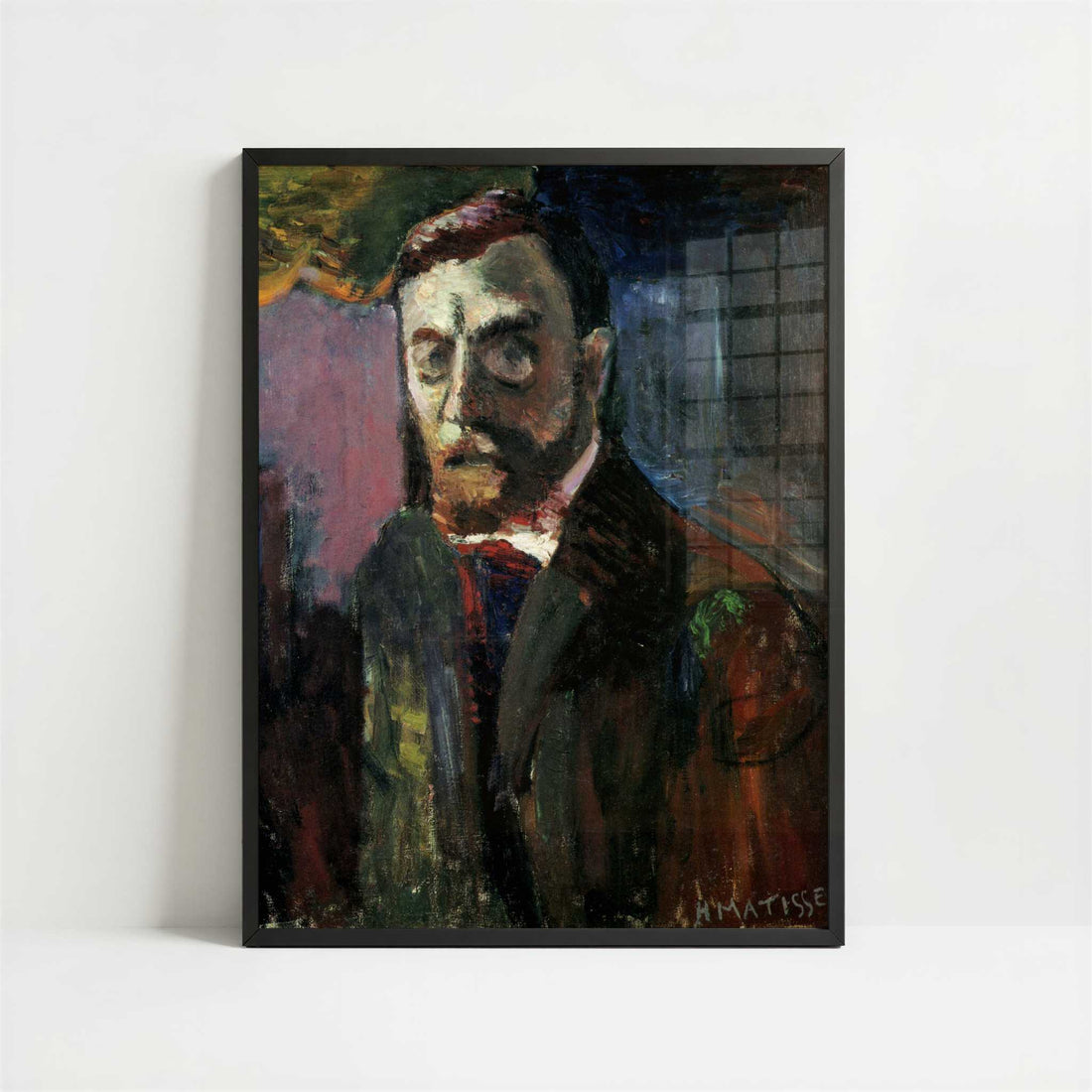 Self-portrait (1900) by Henri Matisse – Art Print - Art print in black frame