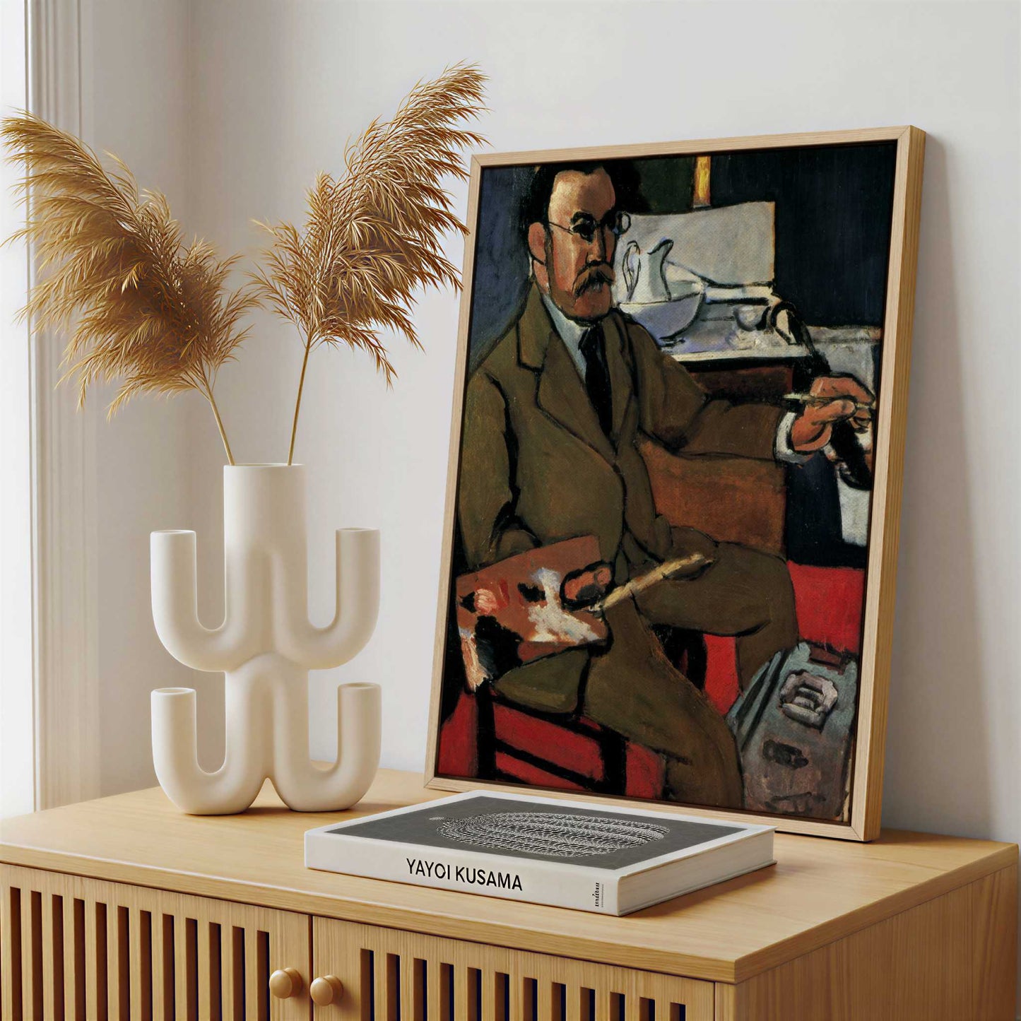 Framed Canvas - Framed canvas in a stylish interior setting