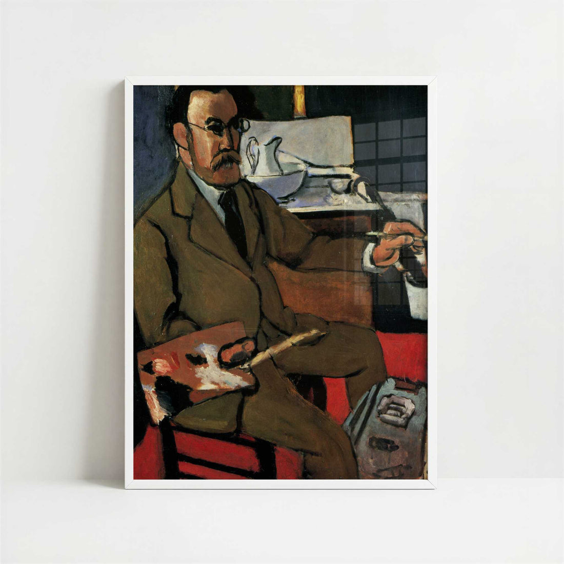 Self-portrait (1918) by Henri Matisse – Art Print - Art print in white frame