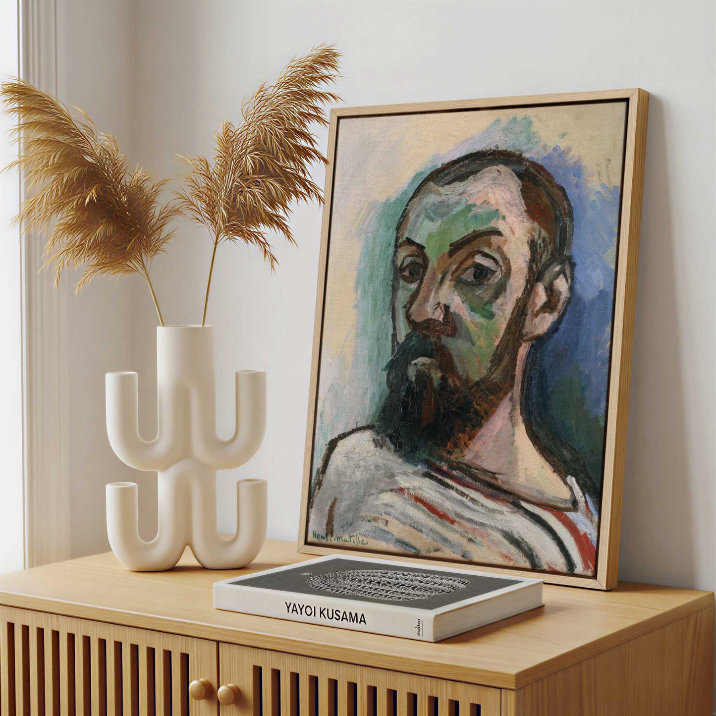 Framed Canvas - Framed canvas in a stylish interior setting