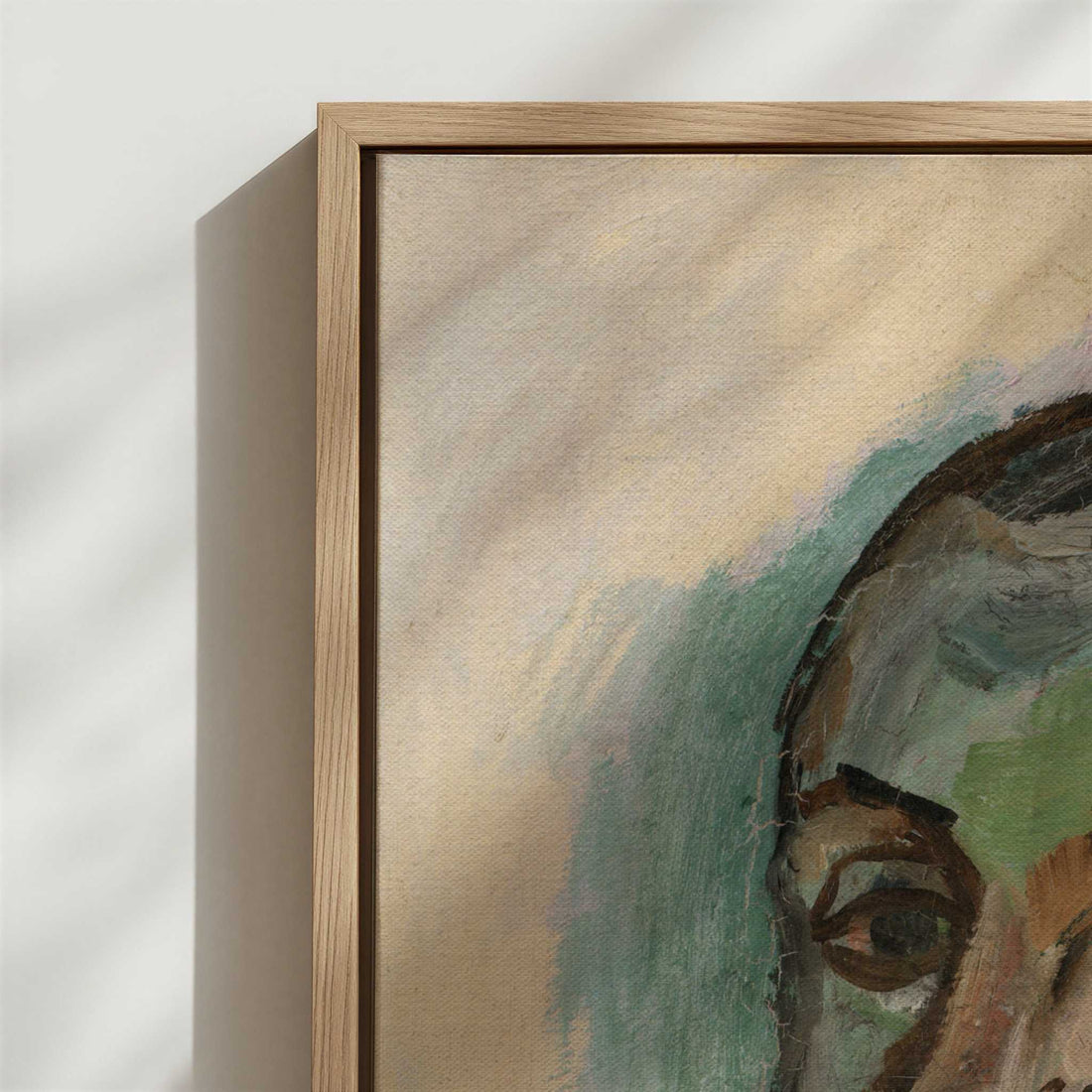 Framed Canvas - Close-up detail and texture of the framed canvas
