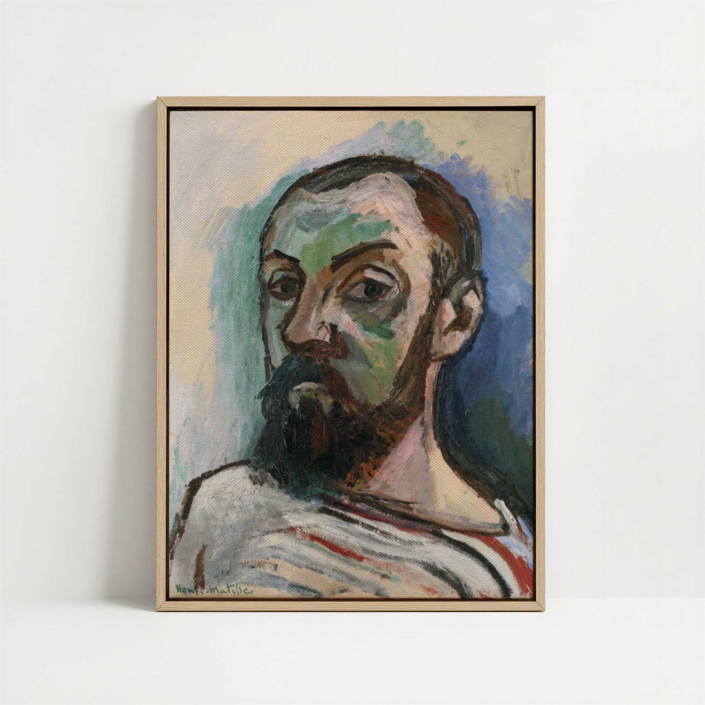 Framed Canvas - Framed canvas in oak color frame