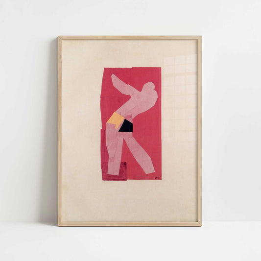 Small Dancer on Red Background (1938) by Henri Matisse – Art Print - Art print in oak frame