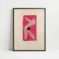 Small Dancer on Red Background (1938) by Henri Matisse – Art Print - Art print in black frame