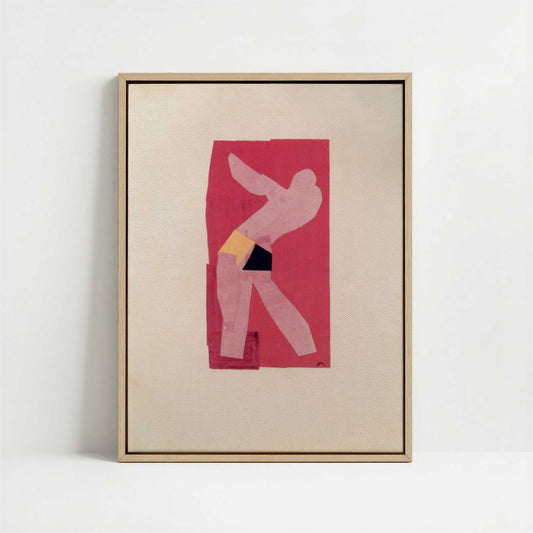 Framed Canvas - Framed canvas in oak color frame