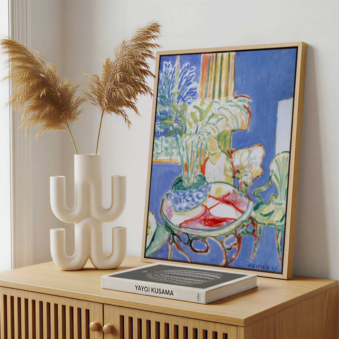 Framed Canvas - Framed canvas in a stylish interior setting