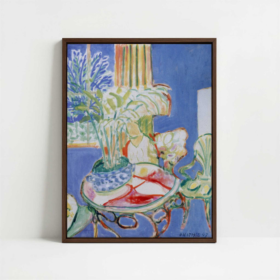 Framed Canvas - Framed canvas in dark wood color frame