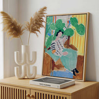 Framed Canvas - Framed canvas in a stylish interior setting