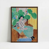 Framed Canvas - Framed canvas in dark wood color frame