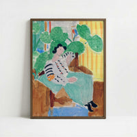 Small Romanian Blouse with Foliage (1938) by Henri Matisse – Art Print - Art print in dark wood frame