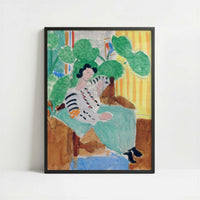 Small Romanian Blouse with Foliage (1938) by Henri Matisse – Art Print - Art print in black frame