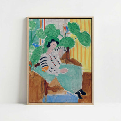 Framed Canvas - Framed canvas in oak color frame