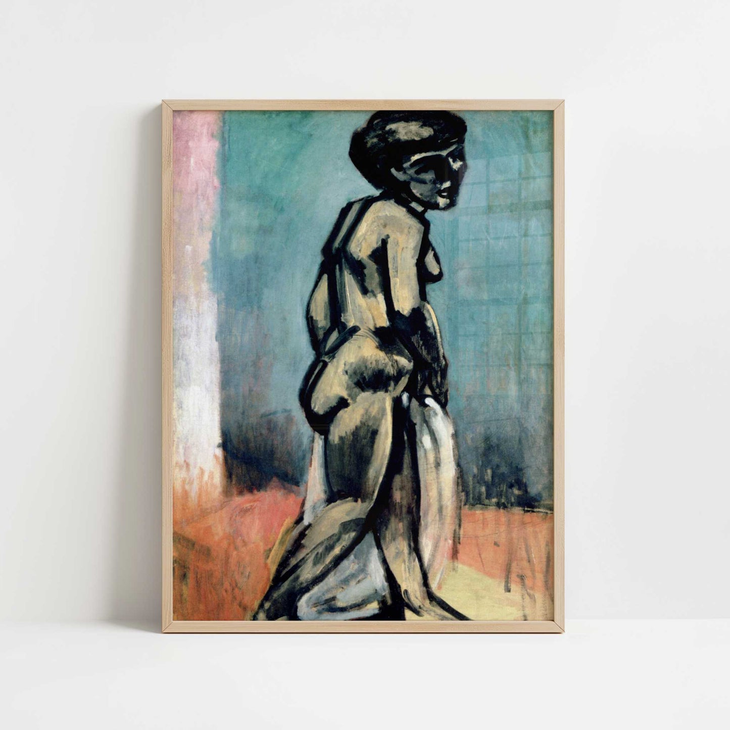 Standing Nude (1907) by Henri Matisse – Art Print - Art print in oak frame