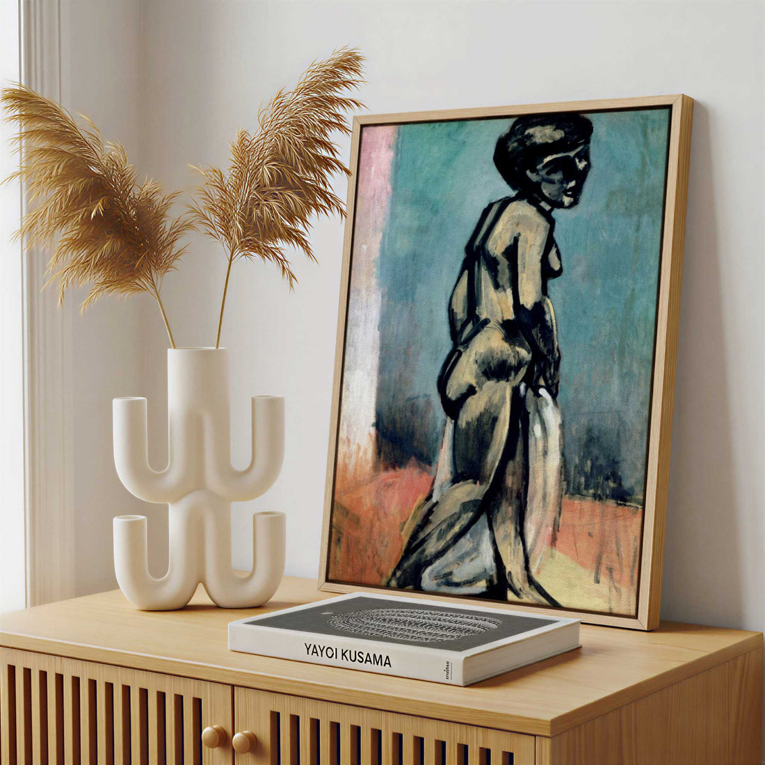Framed Canvas - Framed canvas in a stylish interior setting