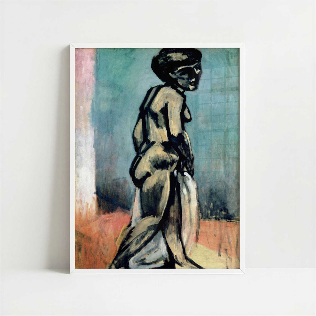 Standing Nude (1907) by Henri Matisse – Art Print - Art print in white frame