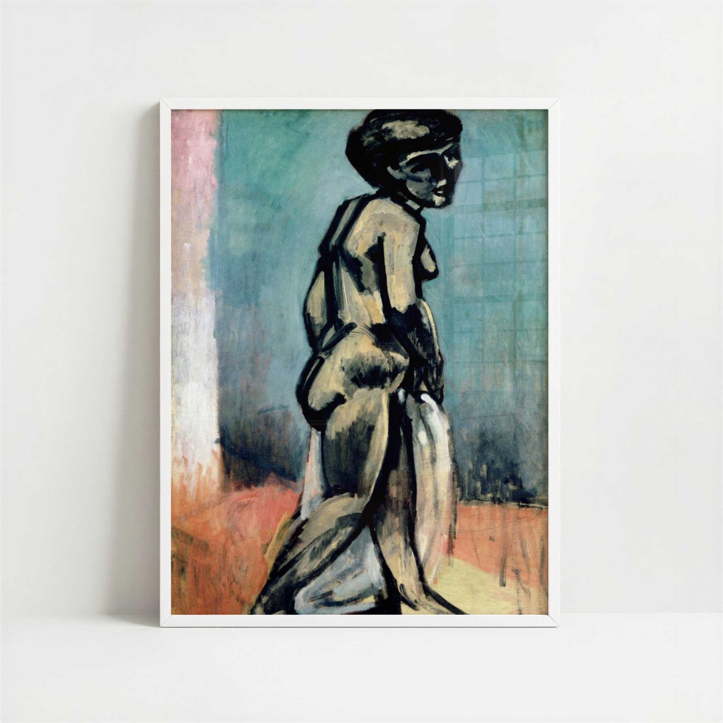 Standing Nude (1907) by Henri Matisse – Art Print - Art print in white frame