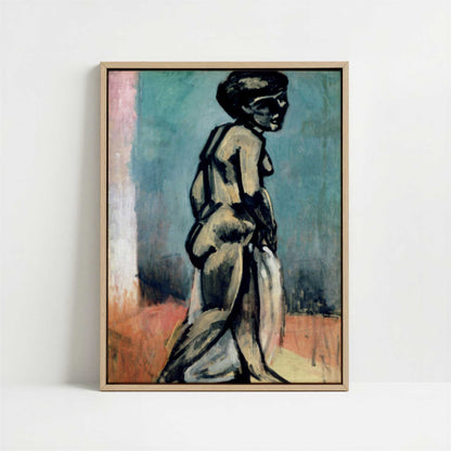 Framed Canvas - Framed canvas in oak color frame