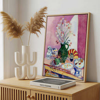Framed Canvas - Framed canvas in a stylish interior setting