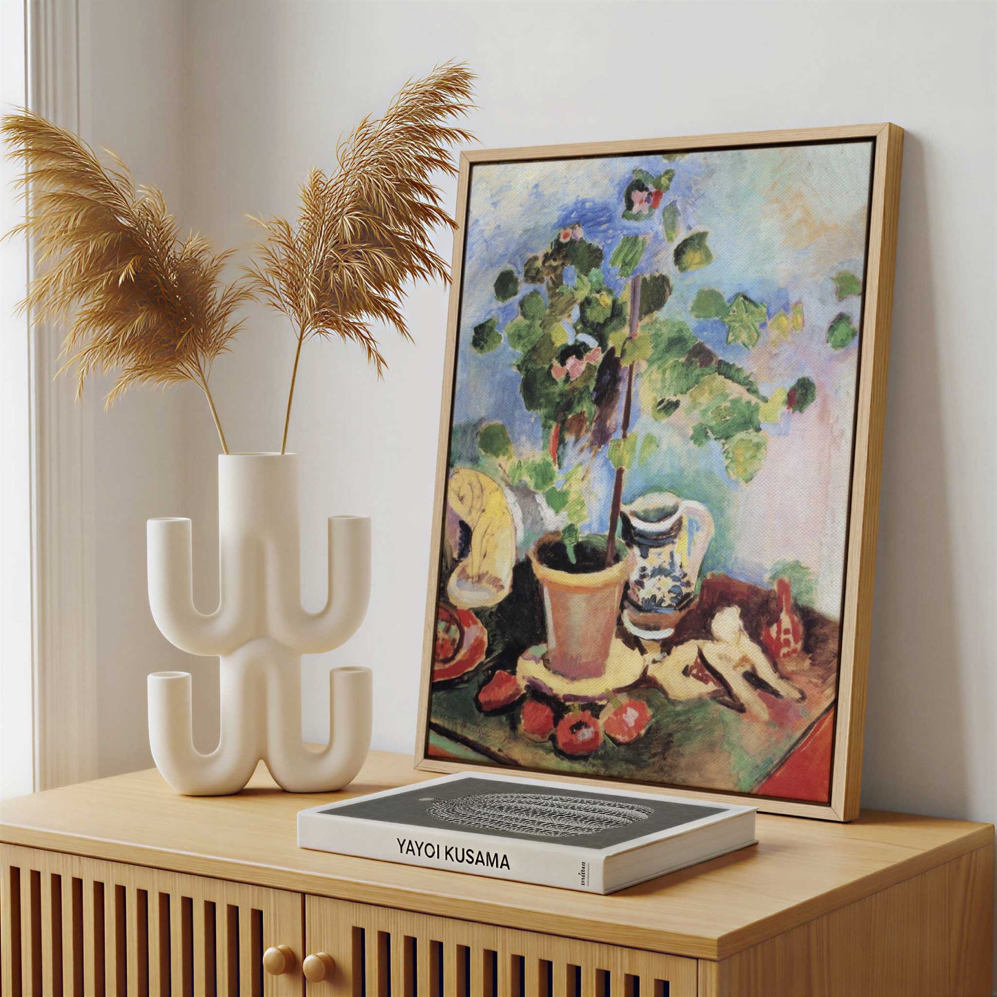 Framed Canvas - Framed canvas in a stylish interior setting