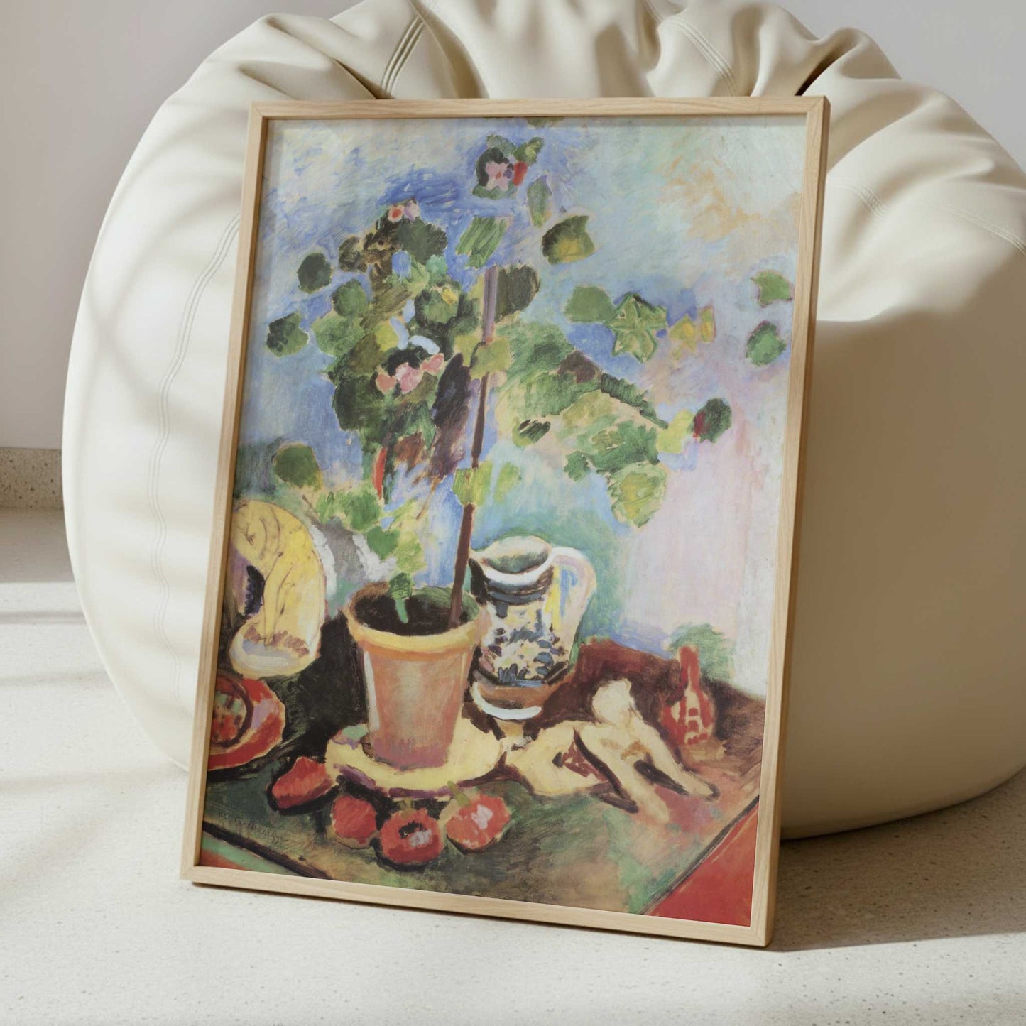 Still Life with Geranium & Fruit (1907) by Henri Matisse – Art Print - Interior inspiration