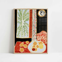 Still Life with Pomegranates (1947) by Henri Matisse – Art Print - Art print in oak frame