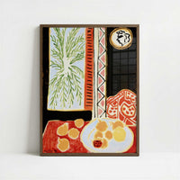 Still Life with Pomegranates (1947) by Henri Matisse – Art Print - Art print in dark wood frame