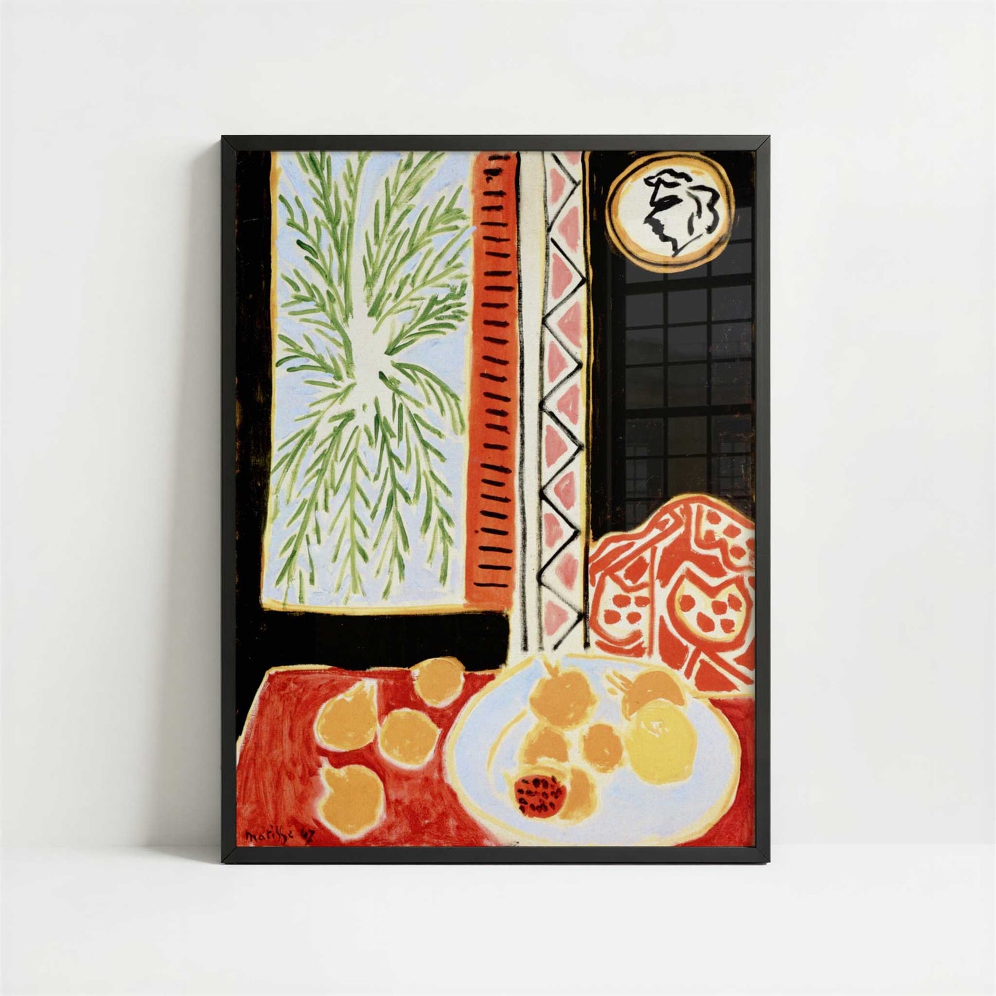 Still Life with Pomegranates (1947) by Henri Matisse – Art Print - Art print in black frame