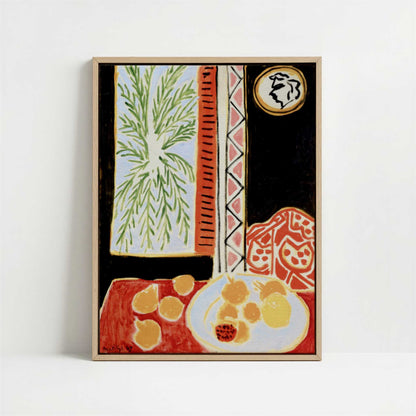 Framed Canvas - Framed canvas in oak color frame