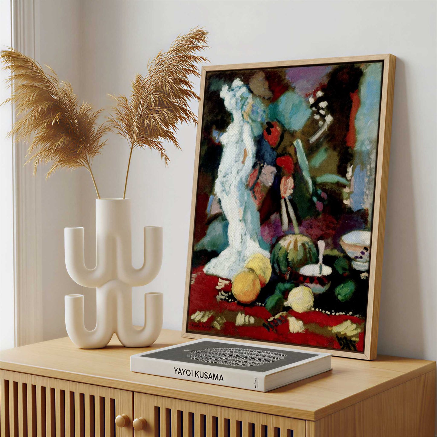 Framed Canvas - Framed canvas in a stylish interior setting