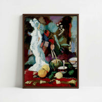 Framed Canvas - Framed canvas in dark wood color frame