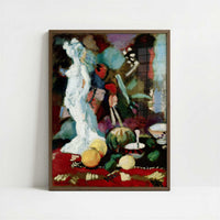 Still Life with a Plaster Figure (1906) by Henri Matisse – Art Print - Art print in dark wood frame