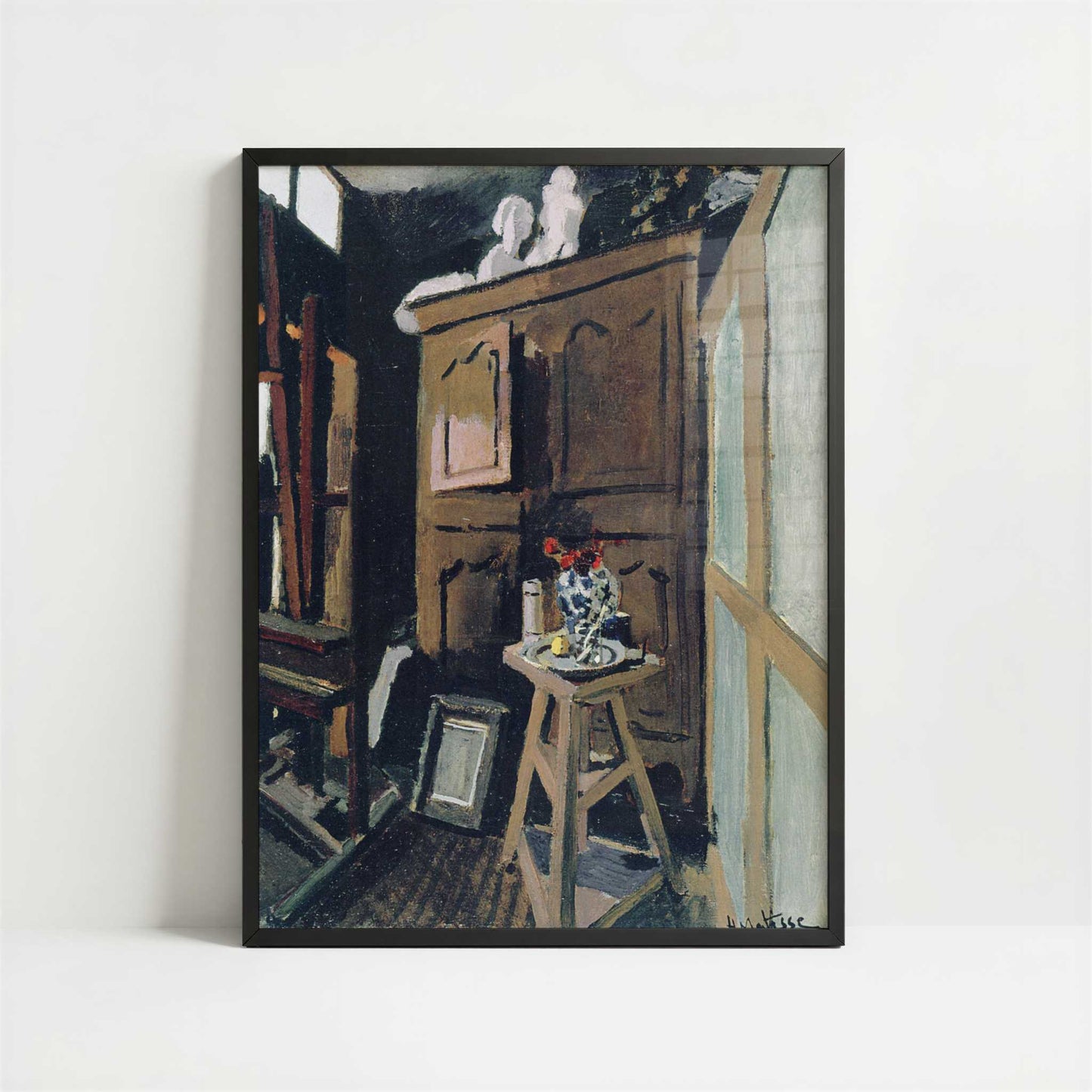 Studio Interior (1903–4) by Henri Matisse – Art Print - Art print in black frame