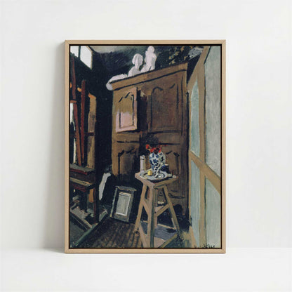 Framed Canvas - Framed canvas in oak color frame