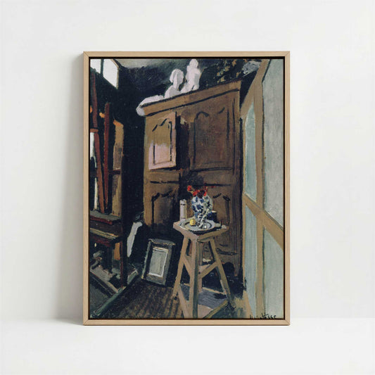 Framed Canvas - Framed canvas in oak color frame