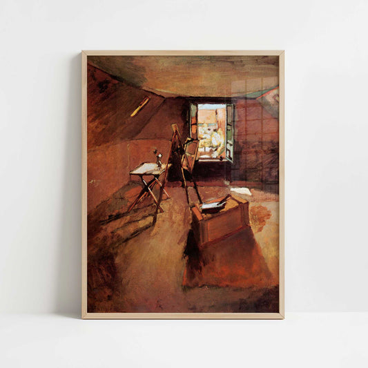 Studio under the Eaves (1903) by Henri Matisse – Art Print - Art print in oak frame