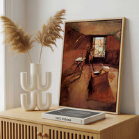 Framed Canvas - Framed canvas in a stylish interior setting