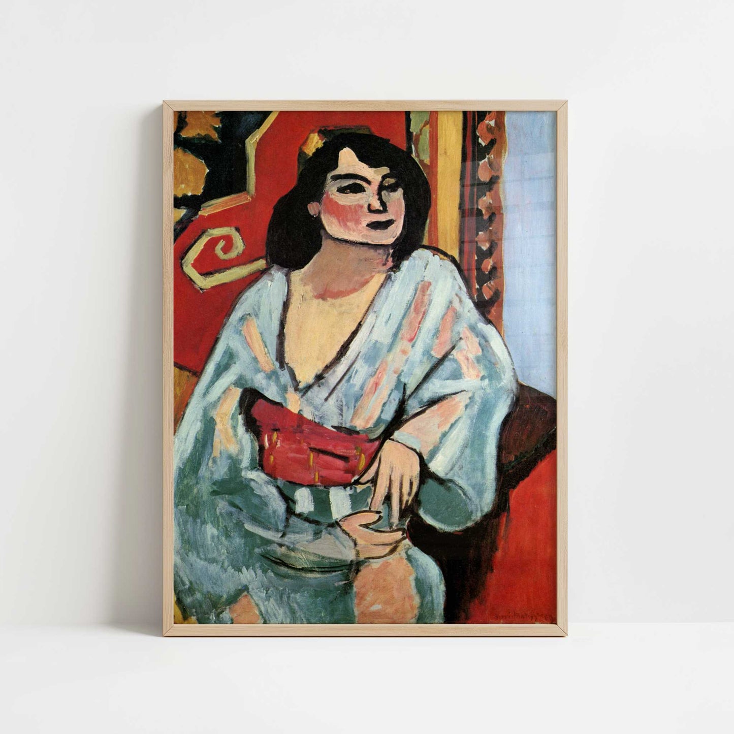 The Algerian Woman (1909) by Henri Matisse – Art Print - Art print in oak frame