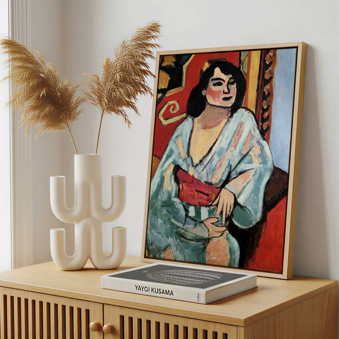 Framed Canvas - Framed canvas in a stylish interior setting