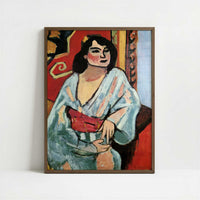 The Algerian Woman (1909) by Henri Matisse – Art Print - Art print in dark wood frame