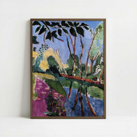 The Bank (1907) by Henri Matisse – Art Print - Art print in dark wood frame