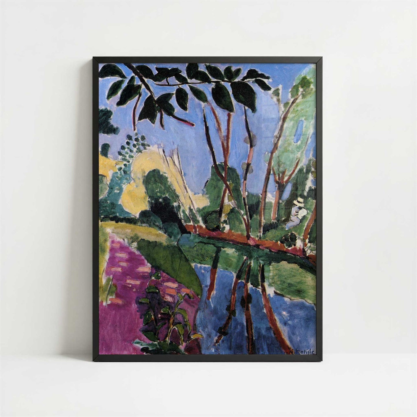 The Bank (1907) by Henri Matisse – Art Print - Art print in black frame